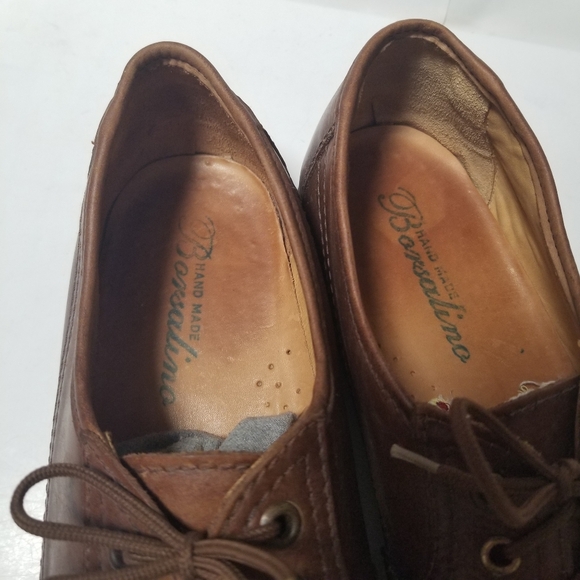 Borsalino Italian Leather Boat Shoes 43 - Picture 3 of 4